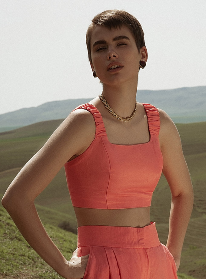 Укорочений топ із льону WONDER (WNDR_ss21_lc_13) - фото 3