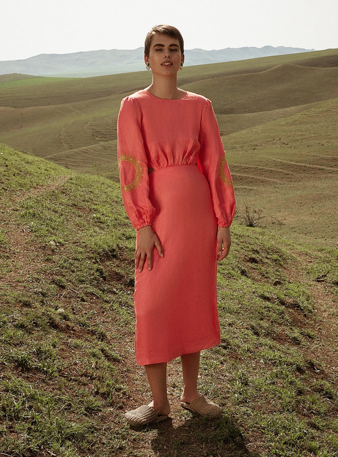 Сукня міді з льону WONDER (WNDR_ss21_lc_10) - фото 13