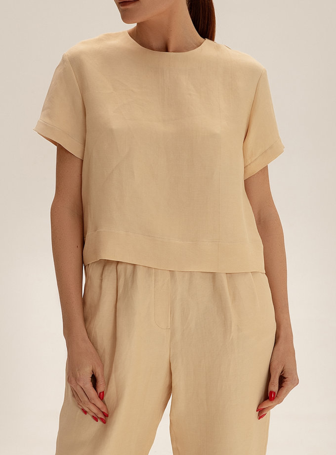 Лляний топ із вирізом на спині WONDER (WNDR_ss21_lml_14) - фото 5