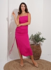 Сукня міді з драпіруванням Reina фуксія MY x MY (MC_MY7221)