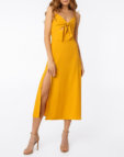 Бавовняна сукня міді на бретелях MAGNETIC (MGN_1724YL)