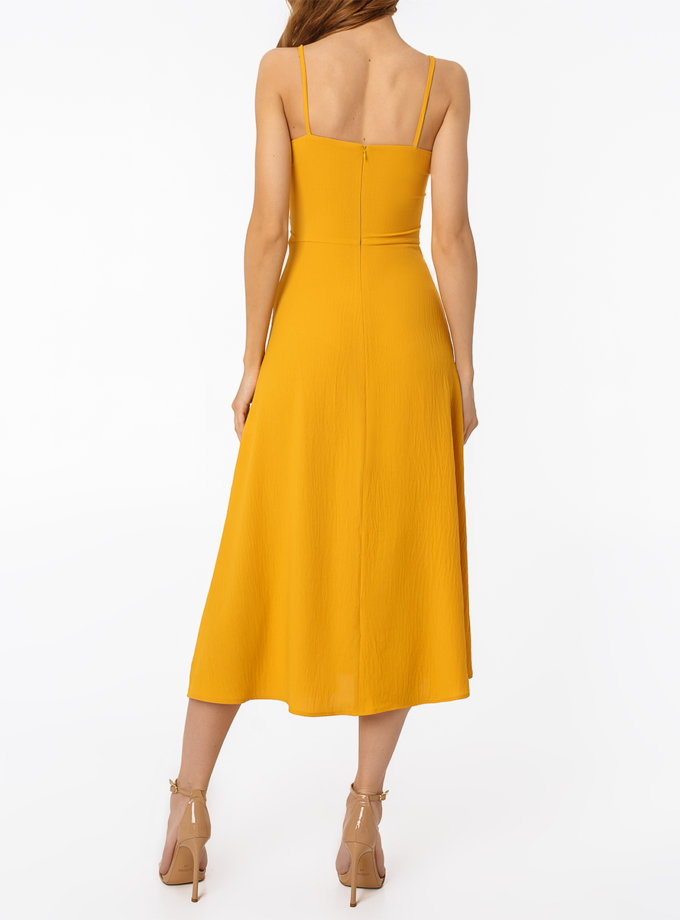 Бавовняна сукня міді на бретелях MAGNETIC (MGN_1724YL)