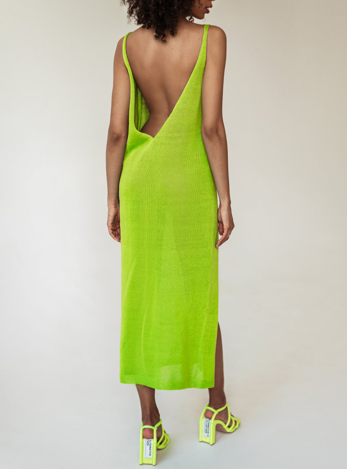 Сукня міді з льону Elsa WKMF (WKMF_57_1) - фото 11