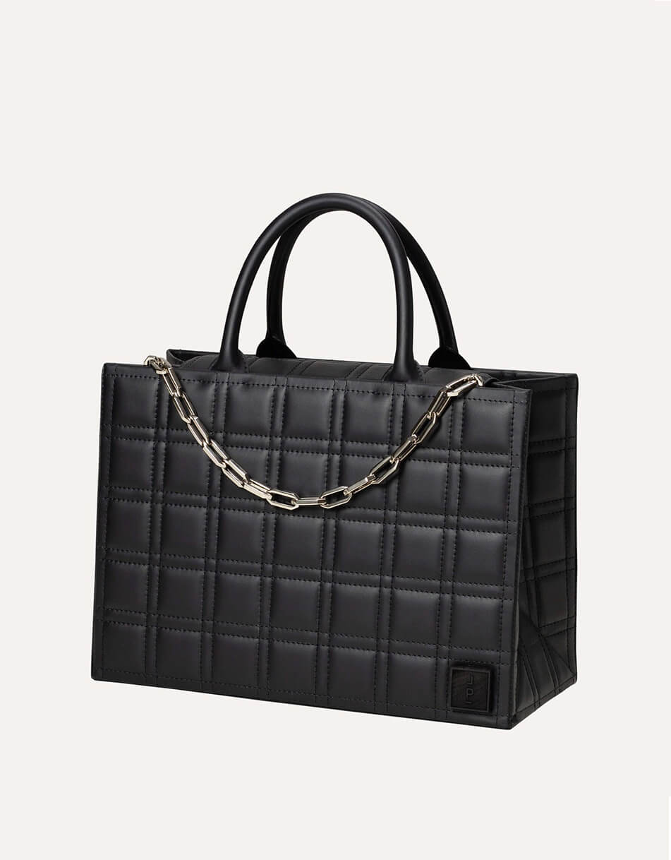 5x7_-_black_-_chain- Шкіряна сумка 5x7 Bag in Black LONA PRIST (LPR_5-7-B-Black)