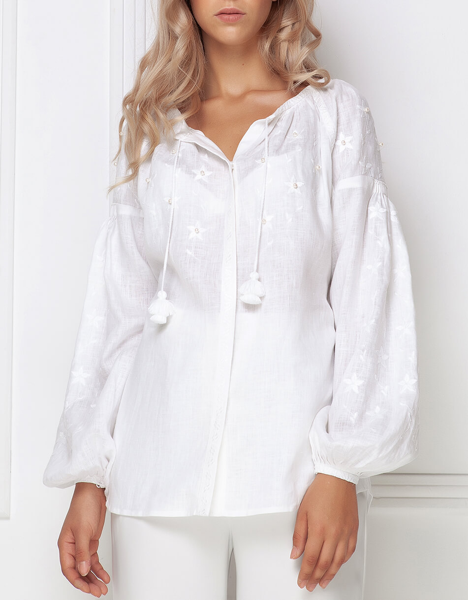 FOBERI_SS19026 (2) Блуза з вишивкою Перли FOBERINI (FOBERI_SS19026) - фото 3