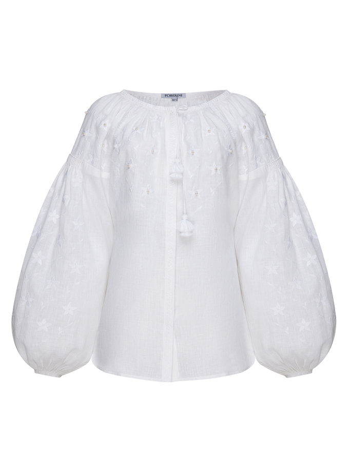 Блуза з вишивкою Перли FOBERINI (FOBERI_SS19026)