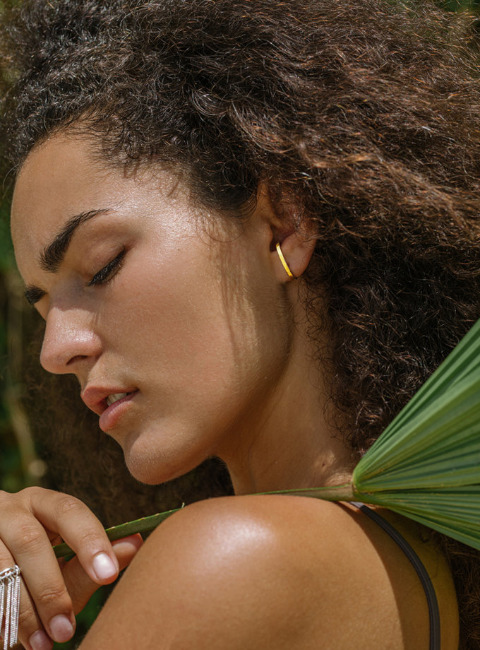 Сережка Mono yellow IVA JEWELRY (IVA_MG01)