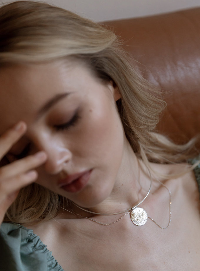 Срібний чокер Схід сонця LOGVIN JEWELRY (LGV_choker_sunrise)