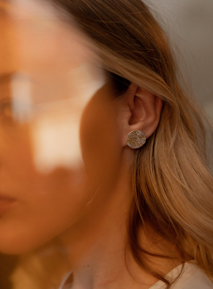 Срібні сережки Схід сонця LOGVIN JEWELRY (LGV_earings_sunrise)