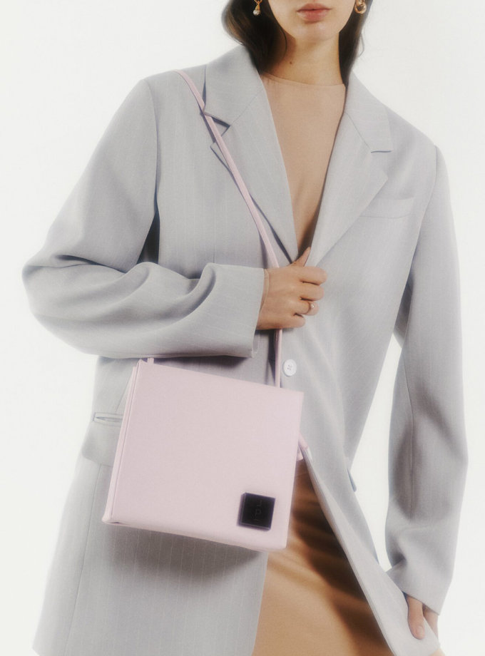 Шкіряна сумка Square Bag in Pink LONA PRIST (LPR_SQ-BA-M-Pink)