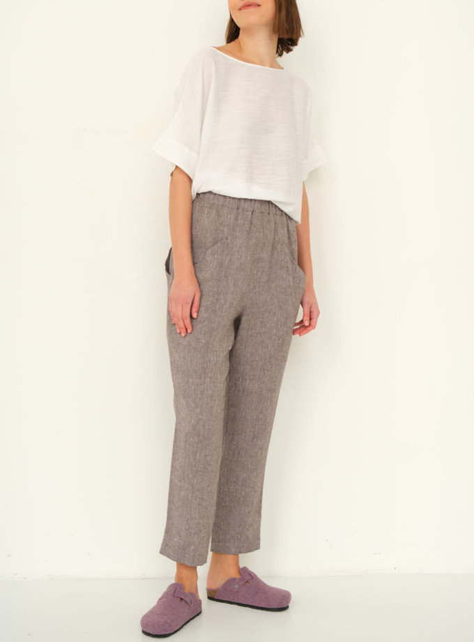 Лляні штани ETAPE (ETP_ Ewtrbraun)