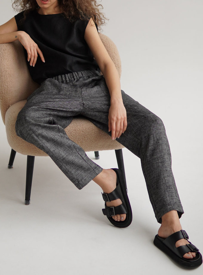 Лляні штани ETAPE (ETP_ EWtrblack)