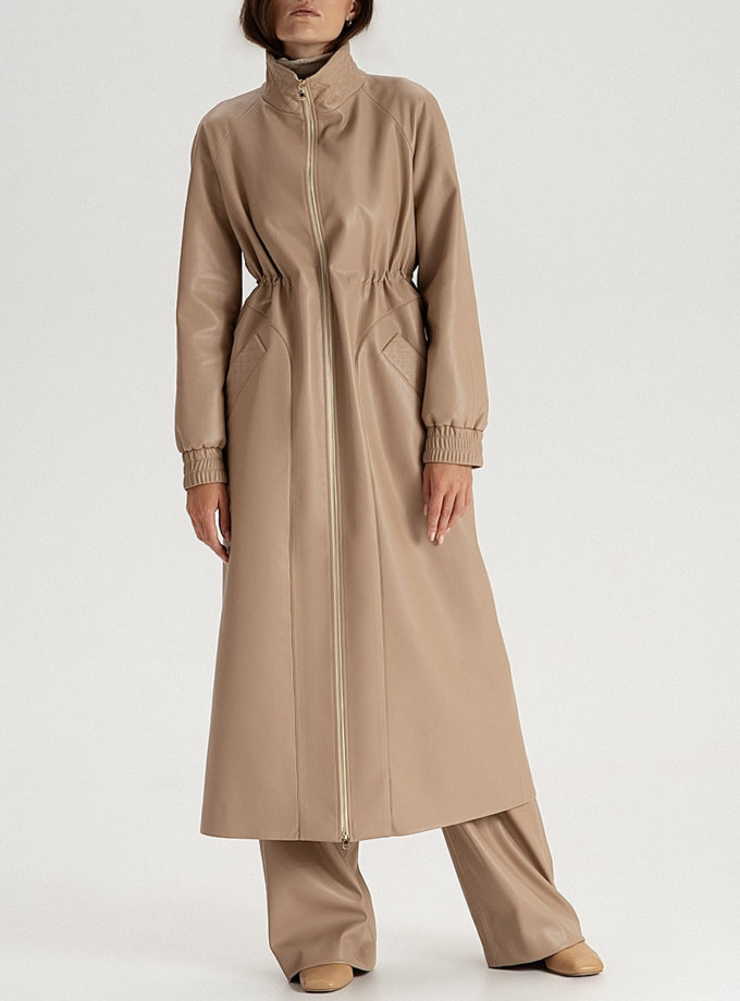 Плащ з еко-шкіри beige WONDER (WNDR_fw21_elb_04) - фото 33