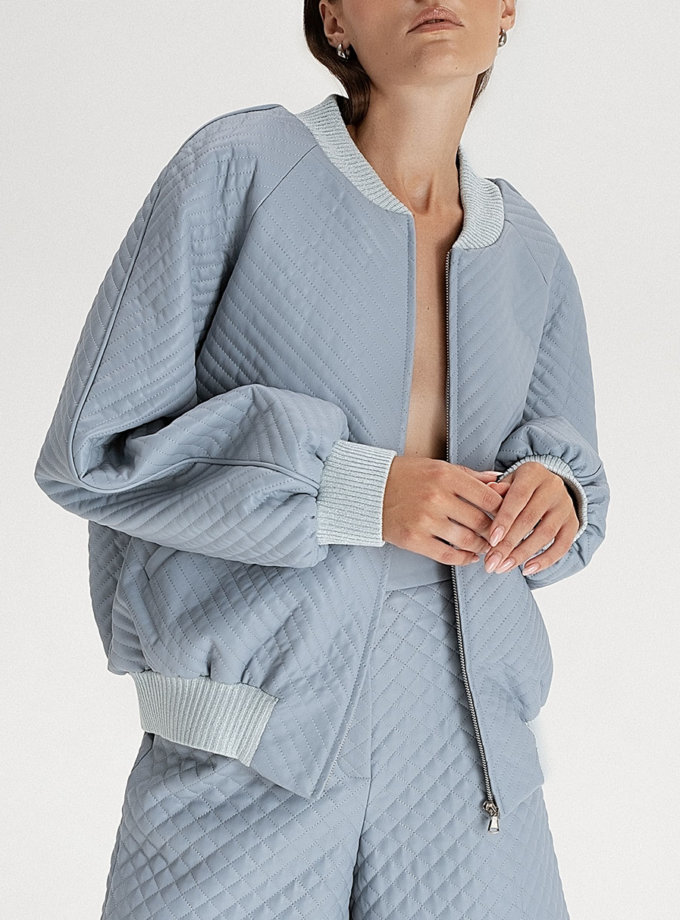 Бомбер з еко-шкіри gray-blue WONDER (WNDR_fw21_elbl_01) - фото 19