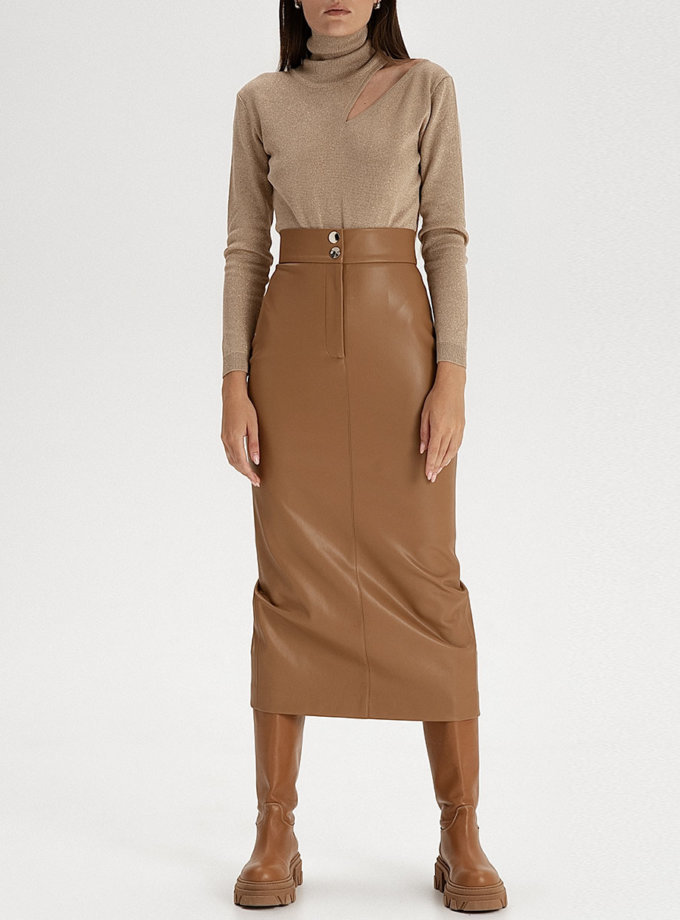 Спідниця з еко-шкіри tobacco WONDER (WNDR_fw21_elt_03) - фото 9