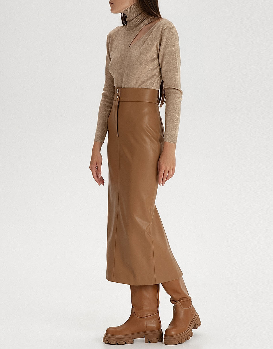 DSC_9898-Edit Спідниця з еко-шкіри tobacco WONDER (WNDR_fw21_elt_03) - фото 3