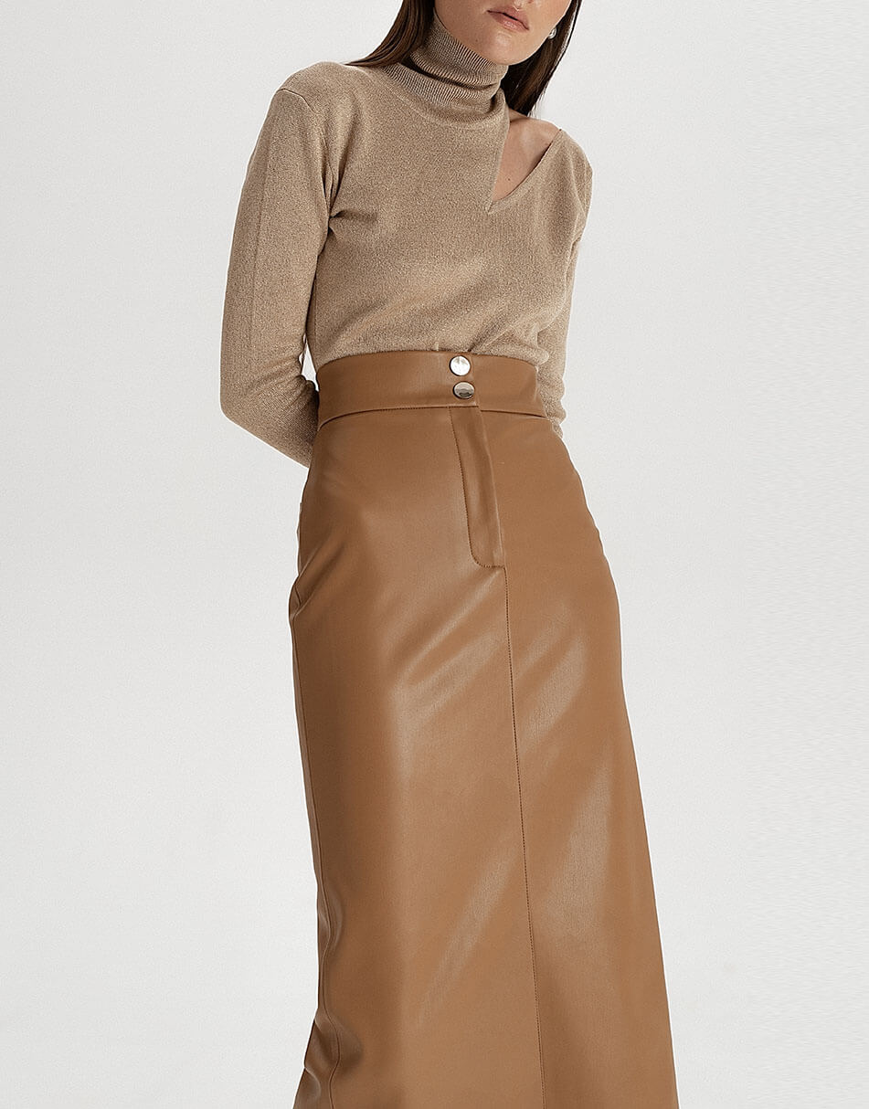 DSC_9906-Edit Спідниця з еко-шкіри tobacco WONDER (WNDR_fw21_elt_03) - фото 4