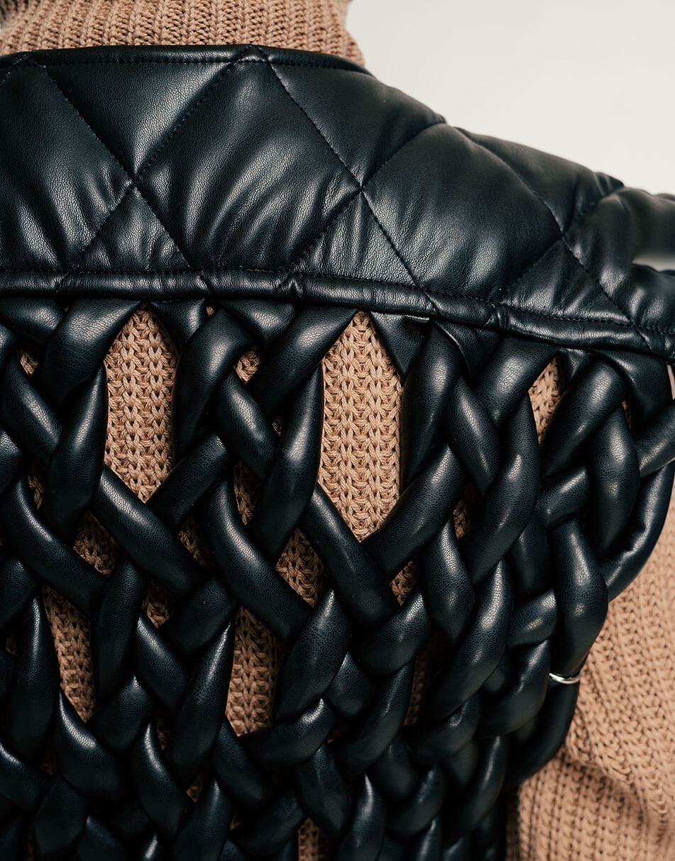 SE21-Vst-Faga-B (11) Жилет в'язаний з еко-шкіри 7/11 SEVEN ELEVEN (SE_SE21-Vst-Faga-B) - фото 12