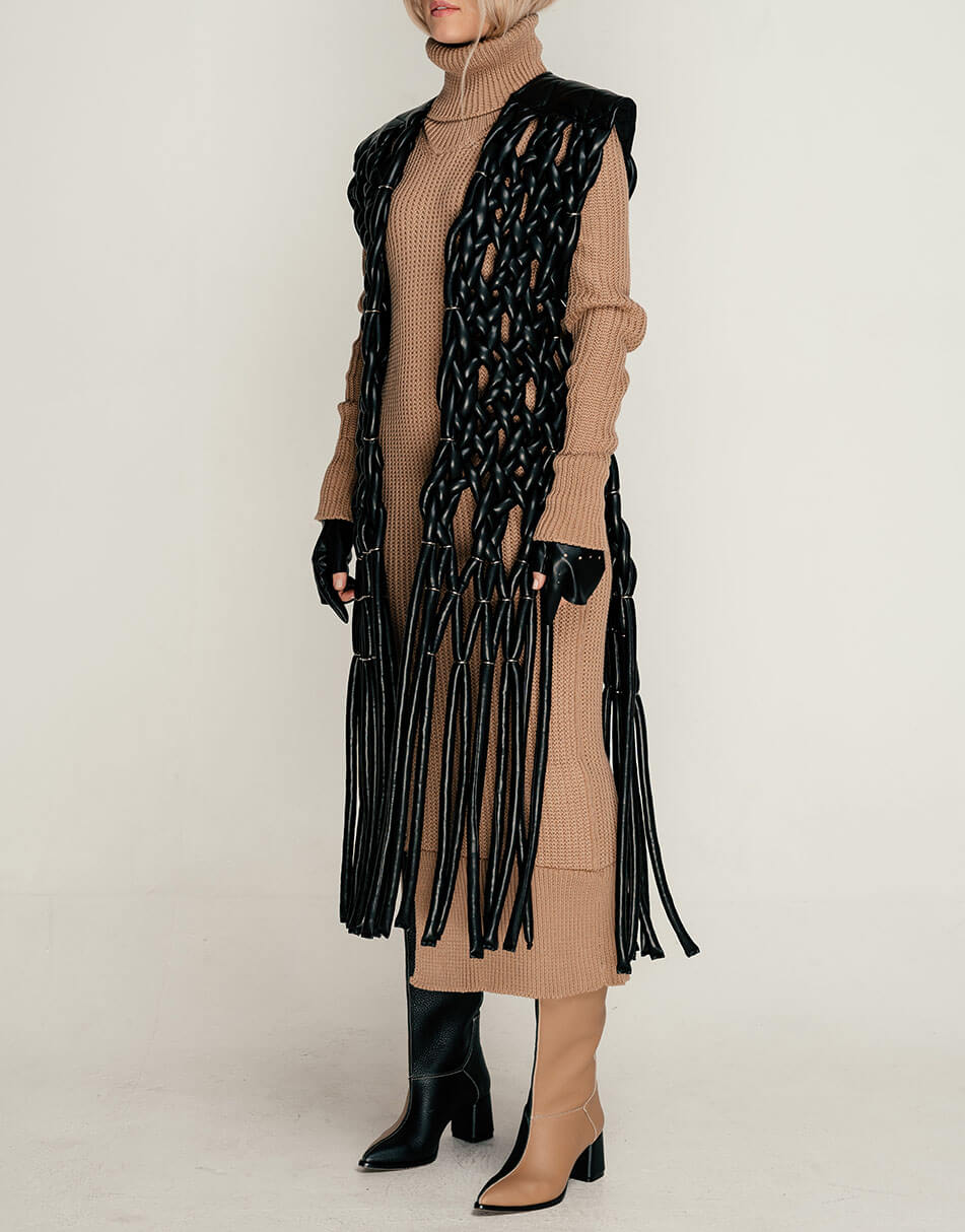 SE21-Vst-Faga-B (16) Жилет в'язаний з еко-шкіри 7/11 SEVEN ELEVEN (SE_SE21-Vst-Faga-B) - фото 3