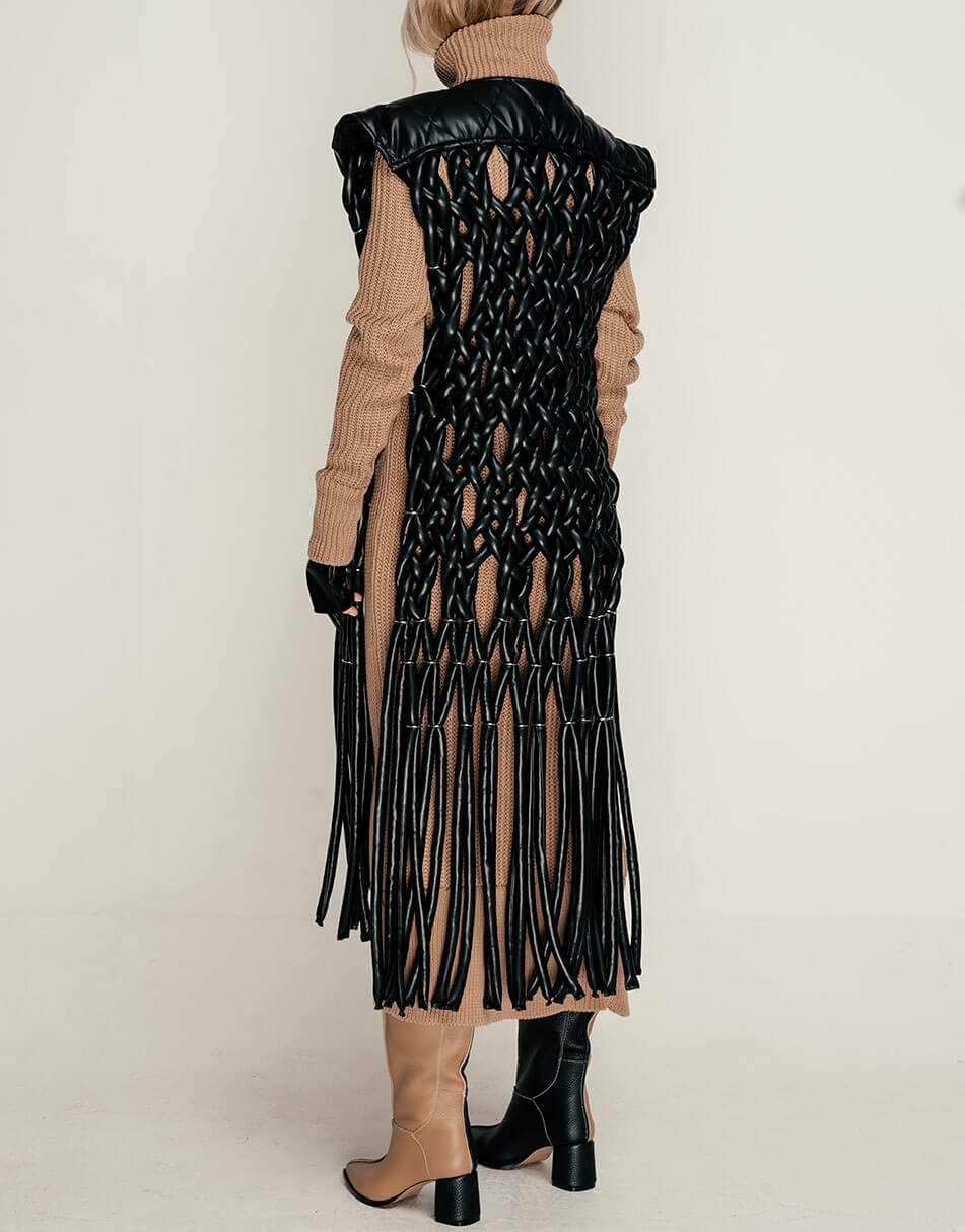 SE21-Vst-Faga-B (17) Жилет в'язаний з еко-шкіри 7/11 SEVEN ELEVEN (SE_SE21-Vst-Faga-B) - фото 4