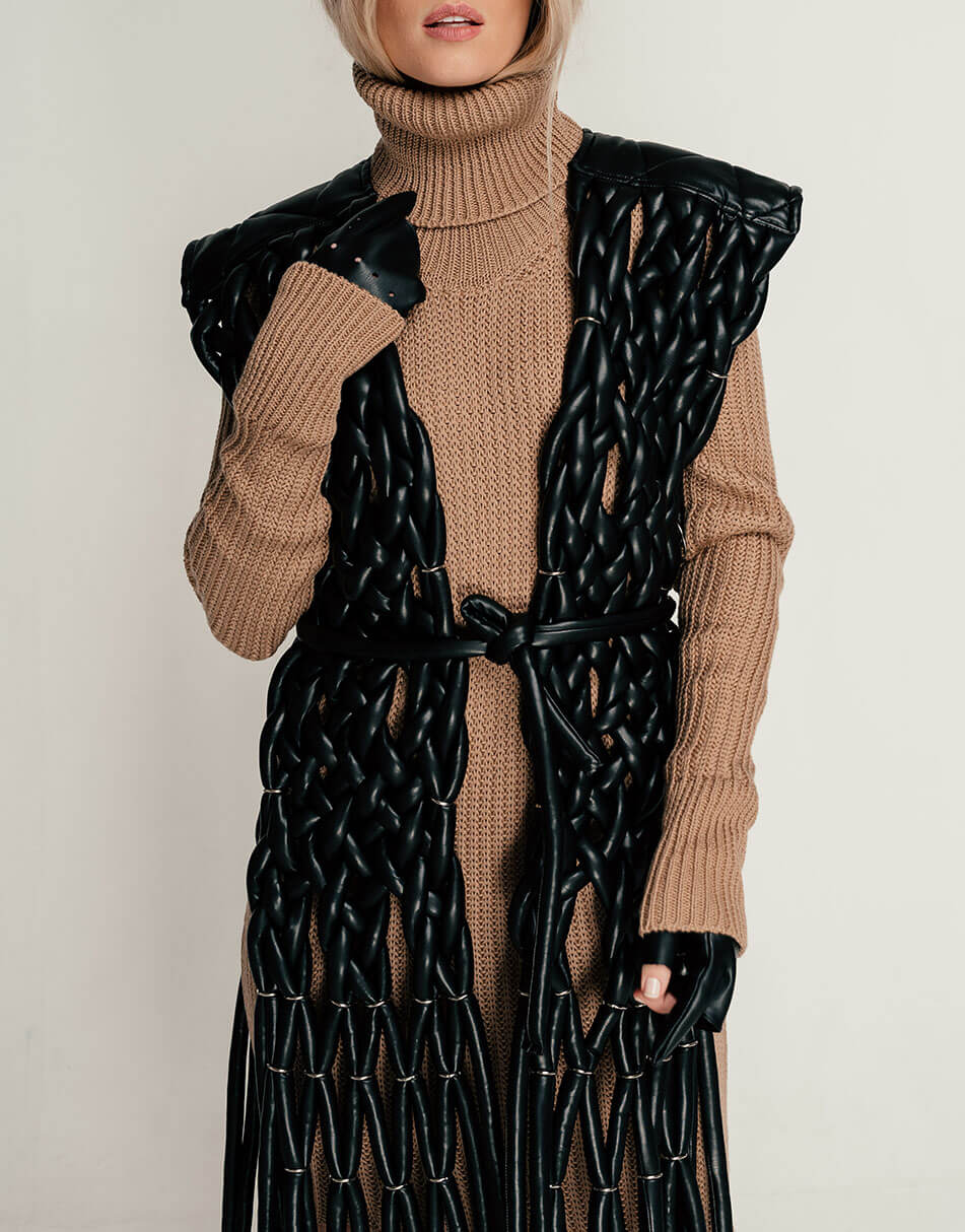 SE21-Vst-Faga-B (27) Жилет в'язаний з еко-шкіри 7/11 SEVEN ELEVEN (SE_SE21-Vst-Faga-B) - фото 13