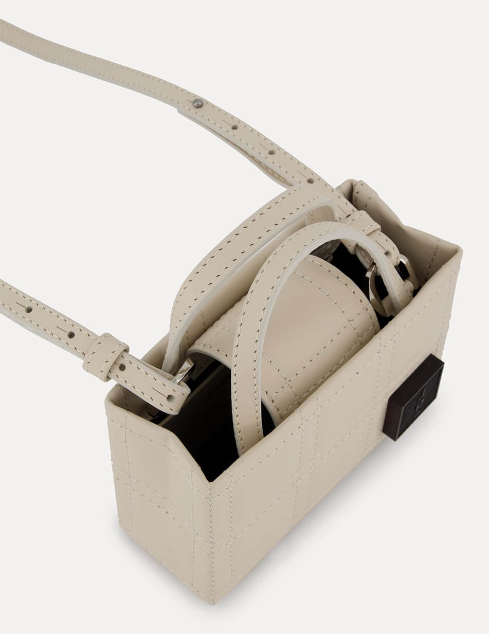 19 Шкіряна сумка 3x2 Bag in milk LONA PRIST (LPR_3-2-B-milk) - фото 3