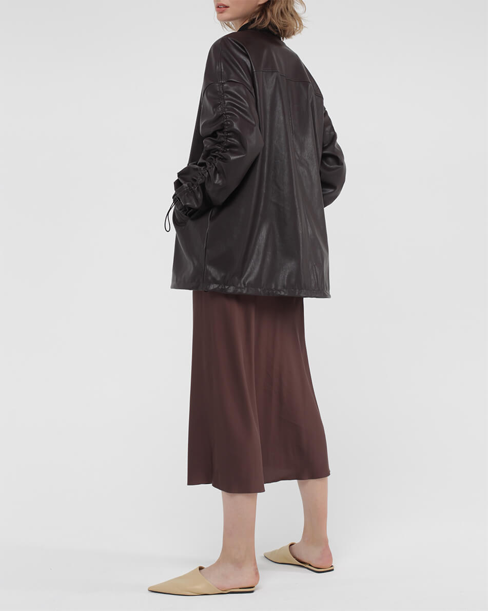 2 Куртка-бомбер з екошкіри MISS SECRET (MISS_JA-009-brown) - фото 2