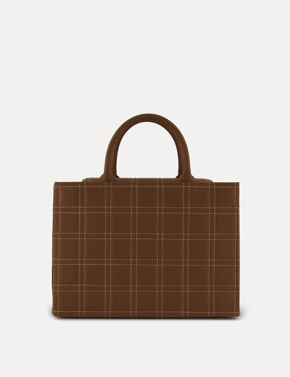 43 Шкіряна сумка 5x7 Bag in chocolate LONA PRIST (LPR_5-7-B) - фото 2
