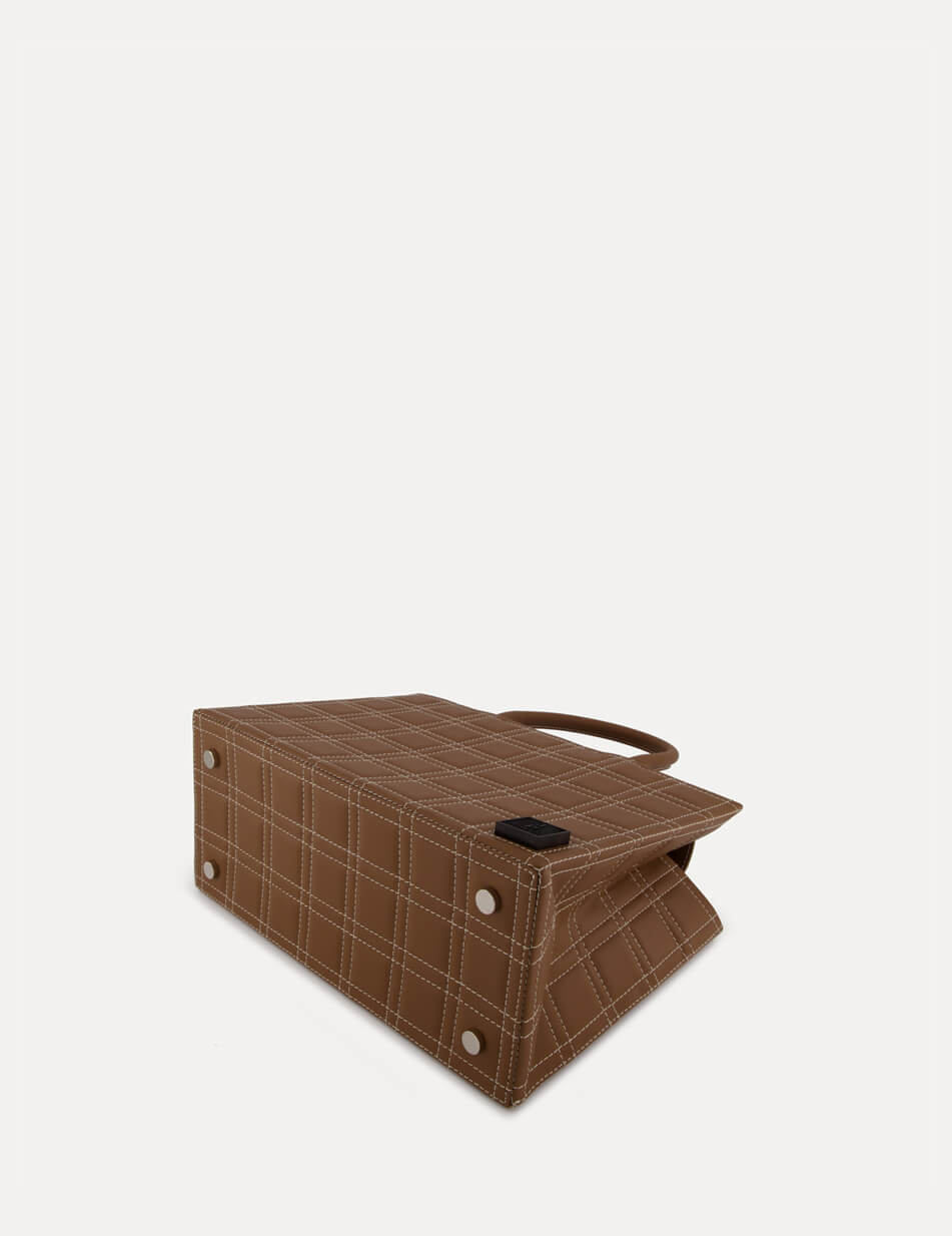 44 Шкіряна сумка 5x7 Bag in chocolate LONA PRIST (LPR_5-7-B) - фото 4