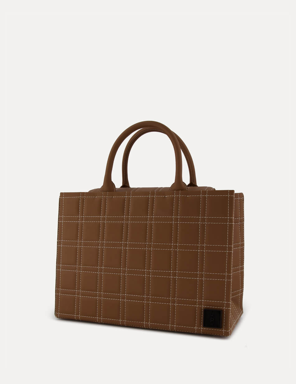 46 Шкіряна сумка 5x7 Bag in chocolate LONA PRIST (LPR_5-7-B)