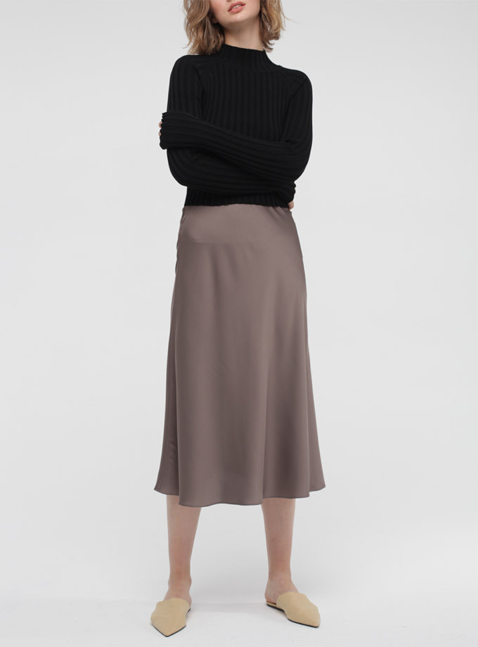 Спідниця міді на гумці MISS SECRET (MISS_SK-010-grey)