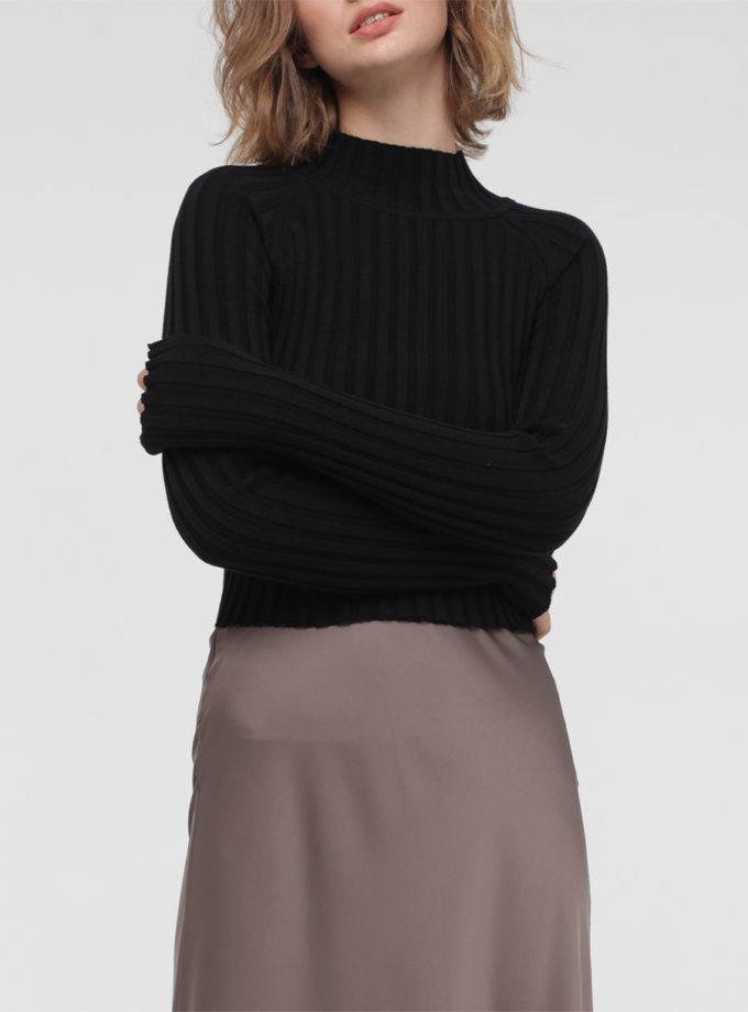 Джемпер приталеного силуету MISS SECRET (MISS_PU-020-black)