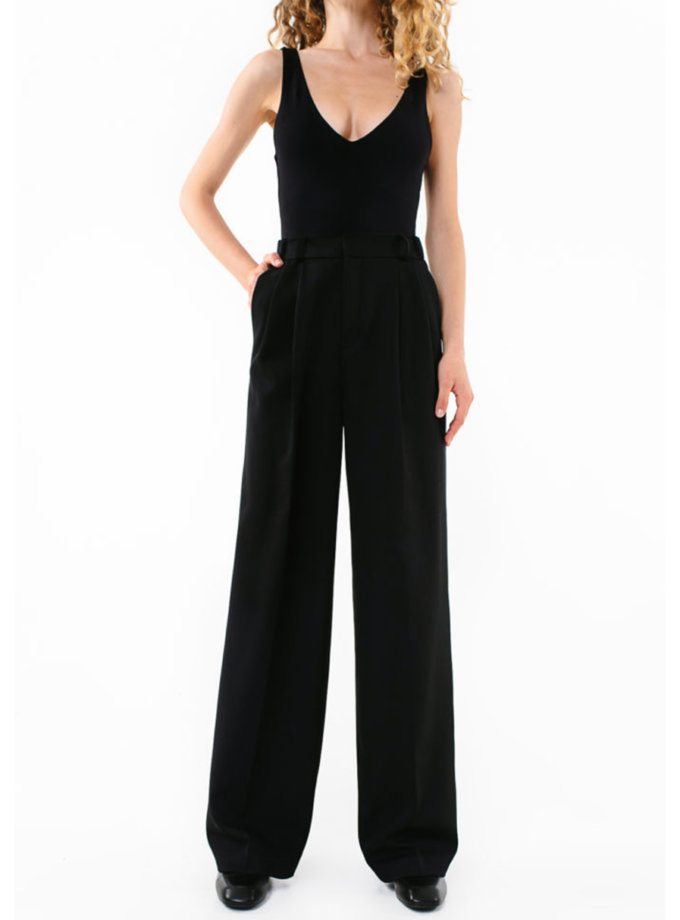 Брюки з високою посадкою MAGNETIC (MGN_1776BK)