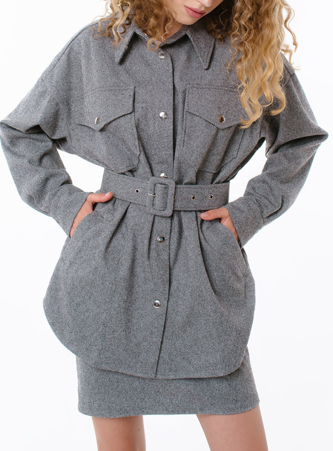 Сорочка з поясом MAGNETIC (MGN_2106BK)