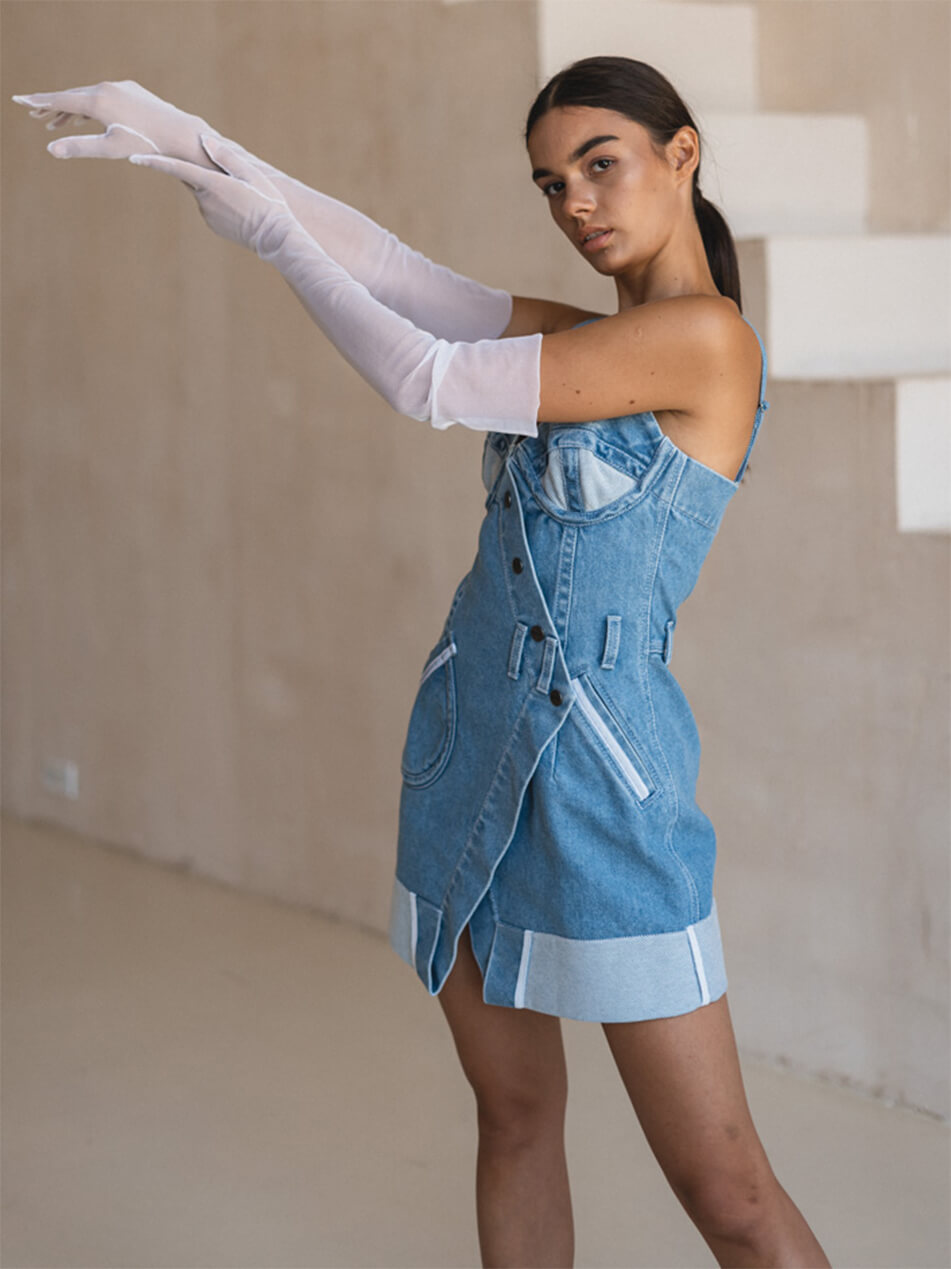 32 Рукавички довгі в сітку 7/11 SEVEN ELEVEN (SE_SE21GlMshW) - фото 4