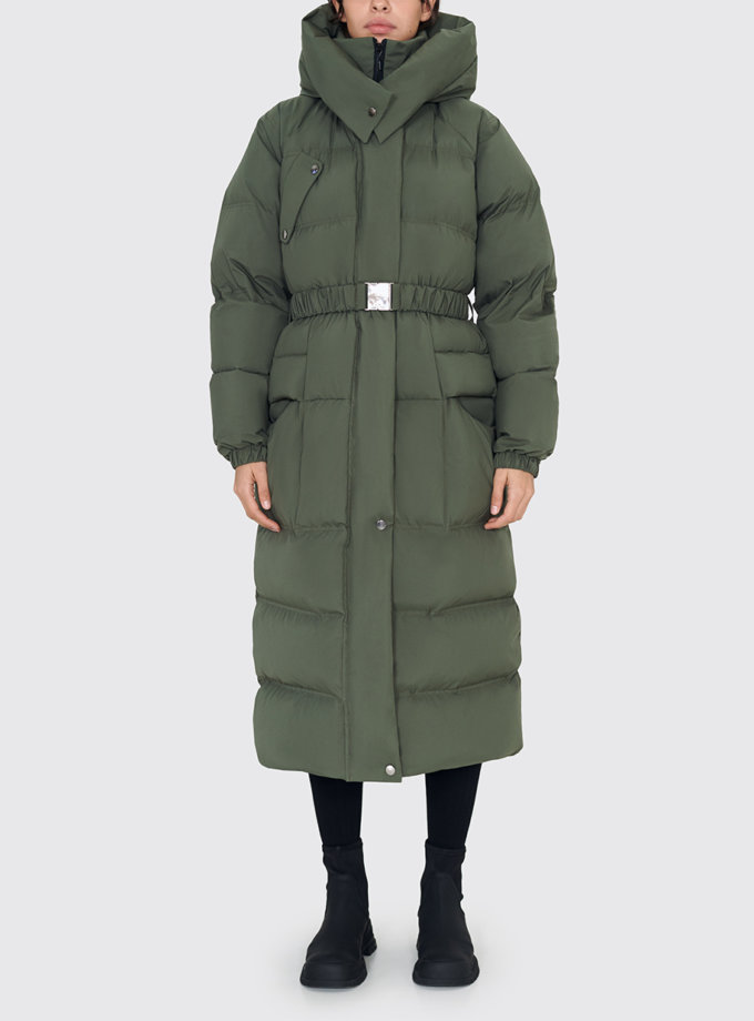 Пуховик із поясом Sport 21 khaki MARCHI (MRCH_AW-21-4H) - фото 7