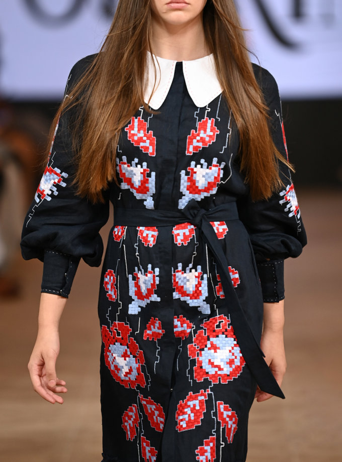 Льняна сукня міді Адель FOBERINI (FOBERI_FW21001)