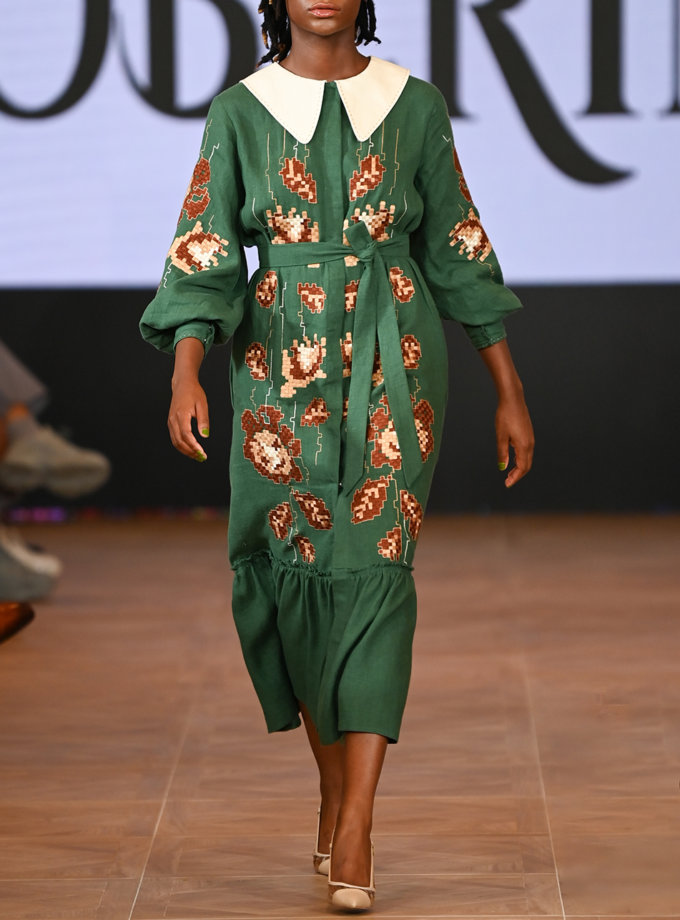 Льняна сукня міді Адель FOBERINI (FOBERI_FW21002)