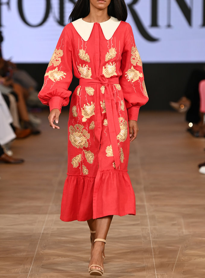 Льняна сукня міді Адель FOBERINI (FOBERI_FW21003)