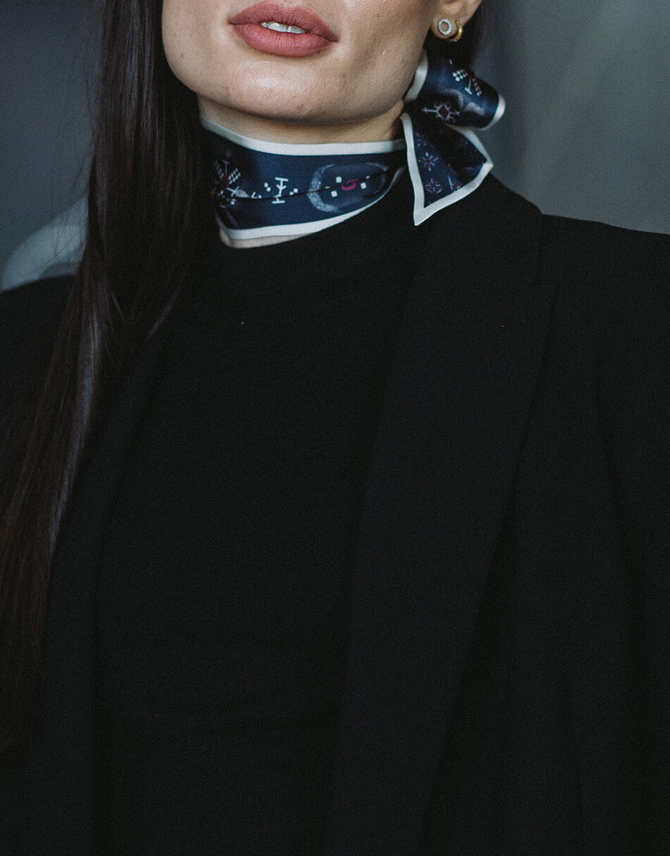 IMGP8555 Шовкова хустка твіллі з дизайнерським принтом Мудрість NESAMOVYTO (NST_TM1_tvilli) - фото 6