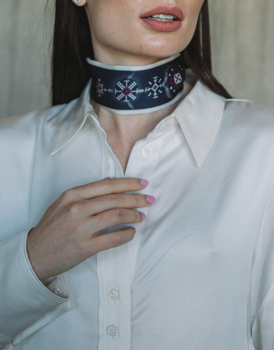 IMGP8637 Шовкова хустка твіллі з дизайнерським принтом Мудрість NESAMOVYTO (NST_TM1_tvilli) - фото 5