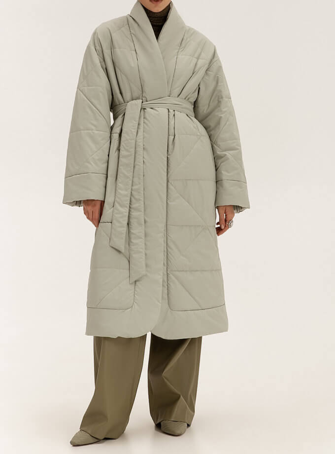 Прямий пуховик-кімоно Pistachio WONDER (WNDR_fw21_fw22_plp_05) - фото 13