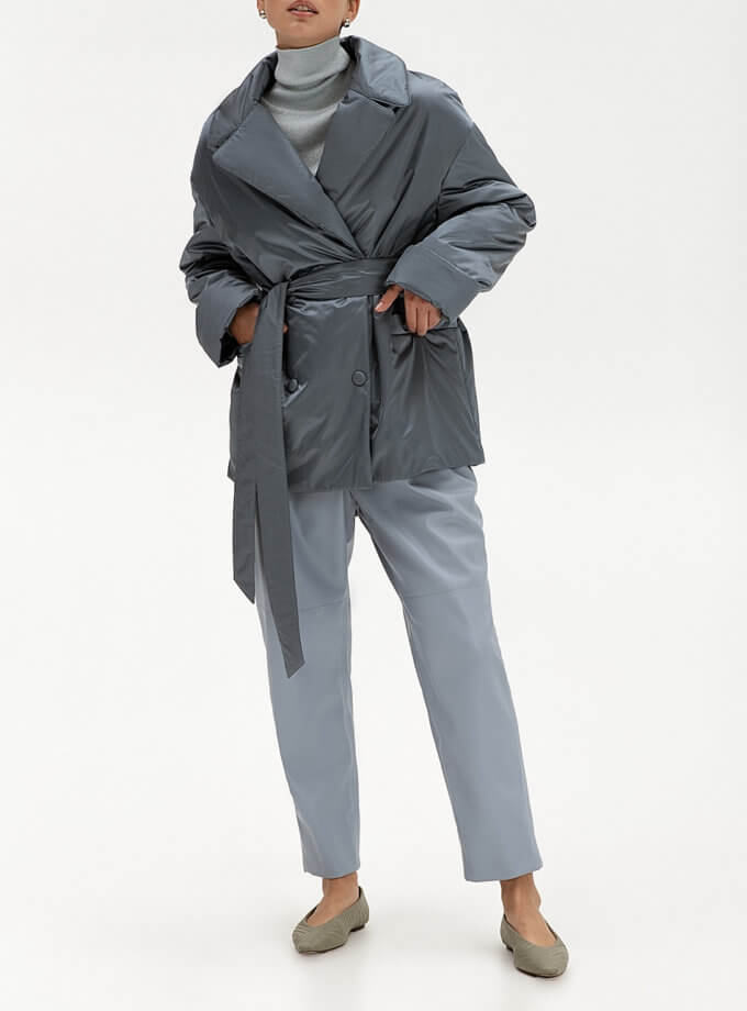 Укорочений пуховик Blue-gray WONDER (WNDR_fw21_win_22_djbl_03) - фото 13