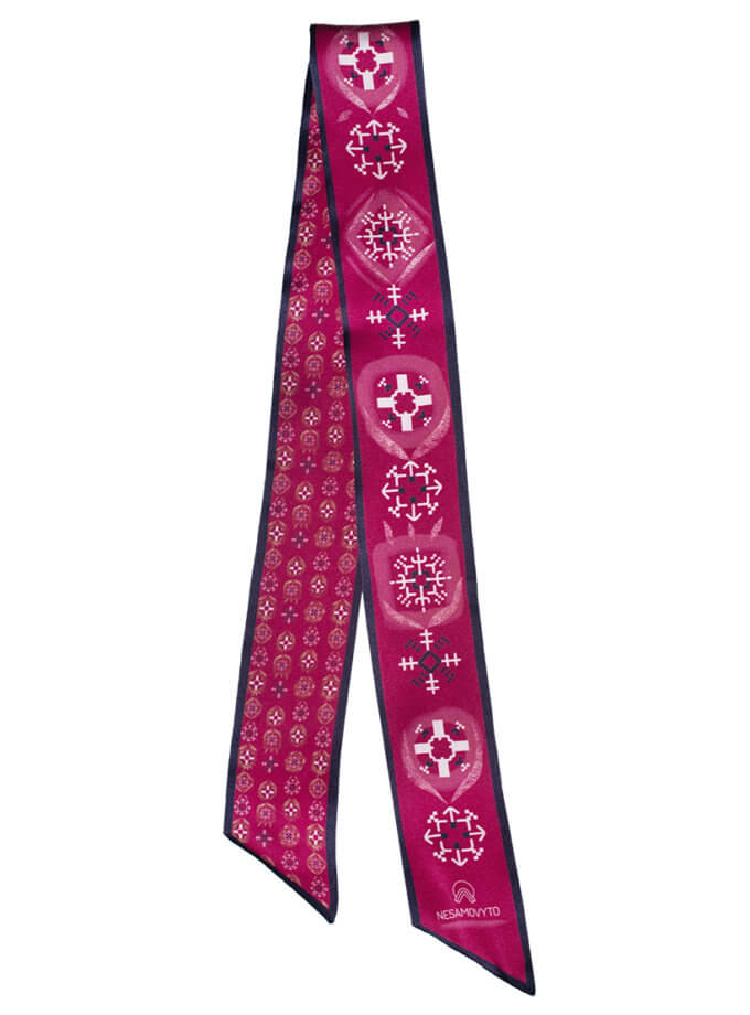 Шовкова хустка твіллі з дизайнерським принтом Щастя NESAMOVYTO (NST_TSH1)