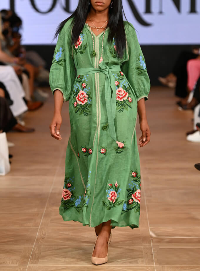 Льняна сукня максі Евеліна FOBERINI (FOBERI_FW22005)