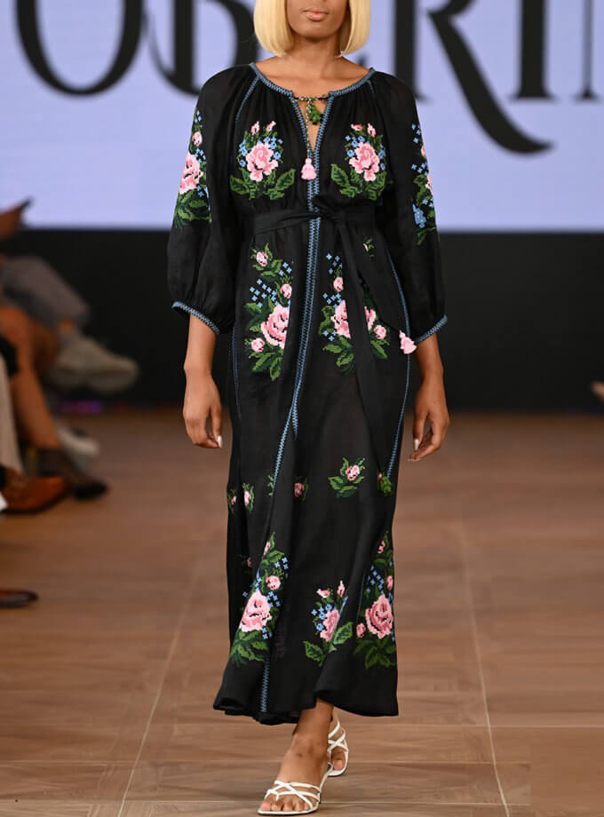 Льняна сукня максі Евеліна FOBERINI (FOBERI_SS22007)