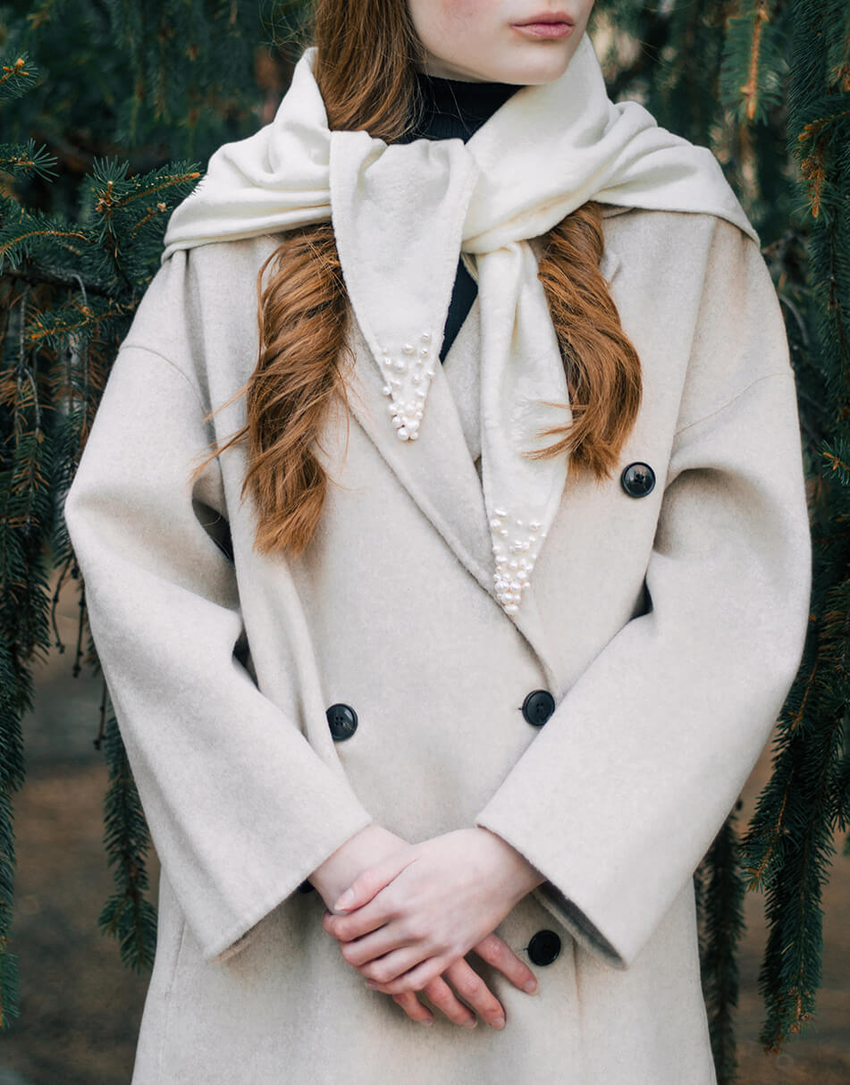 KNG (6) Хустка з шерсті розшита перлами Княгиня NESAMOVYTO (NST_KNG) - фото 8