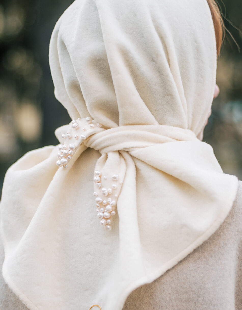 KNG (7) Хустка з шерсті розшита перлами Княгиня NESAMOVYTO (NST_KNG) - фото 10