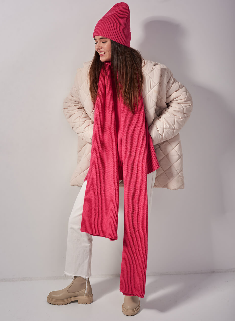 71C42F92-E32C-4680-AD2B-712B2A83ADD5 Шарф з вовни мериноса FIORE BIANCO (FRBC_FBscarf__strowberry) - фото 2