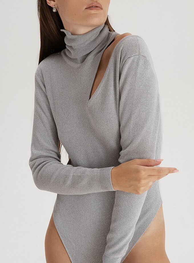 Боді з вирізом Grey WONDER (WNDR_ fw21_tgr_01) - фото 5